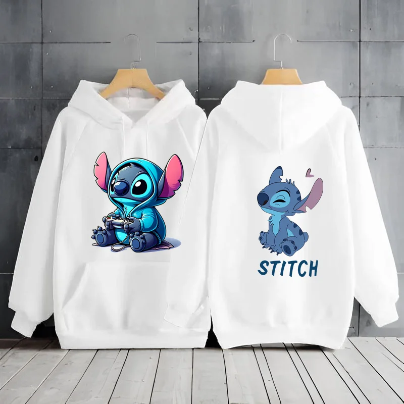 Cartoon Stitch Hoodie Women\'s Sweatshirts Casual Y2k Clothes Woman Clothing Hoodies Sweatshirts Y2k Stitch Disney Woman Clothes