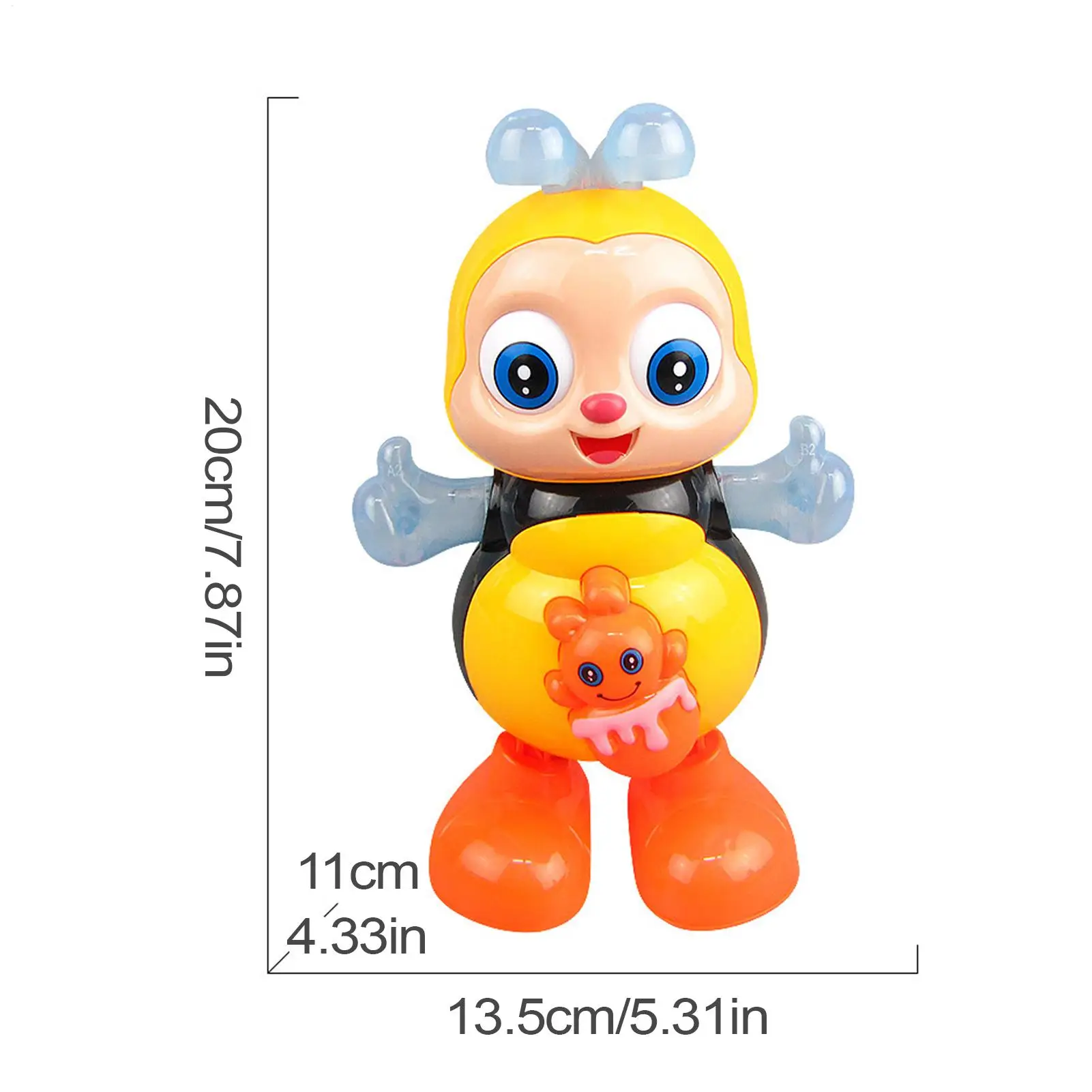 Electronic Bee Dancing Toy With Swing Light Music Cute Cartoon Animal Baby Learning Interactive Toys For Boys Girls Kids Gifts