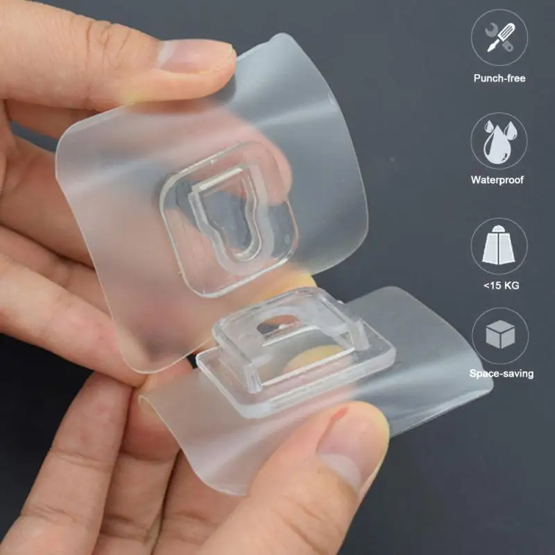 Double-sided Adhesive Strong Easy To Install Space-saving Damage-free Convenient Practical Suction Cup Transparent Versatile