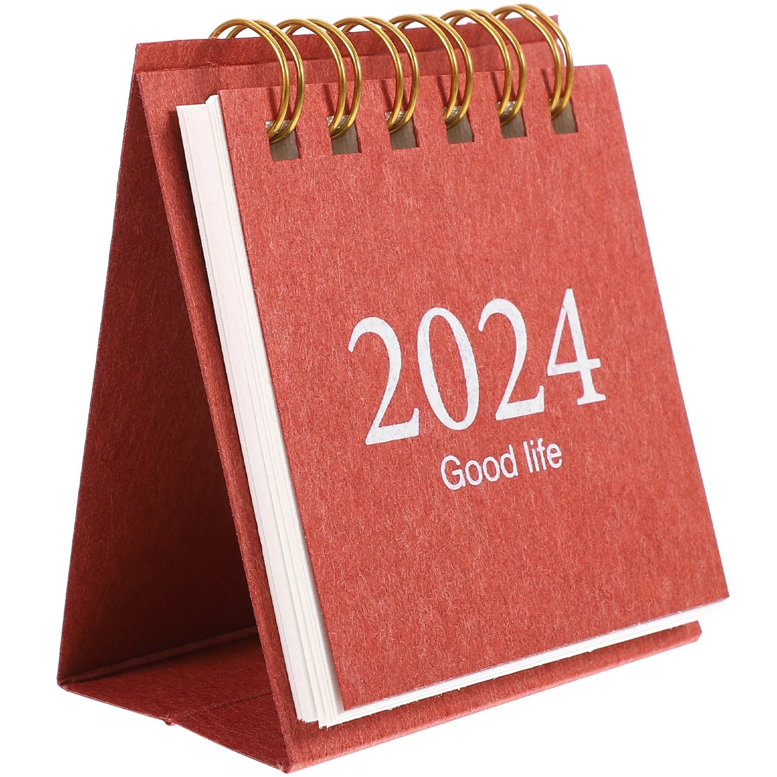 2024 Mini Desktop Papier Staande Kalender Maandelijkse Planner Agenda Kalender Spiraalvormige Bindende Kalender Kantooraccessoires