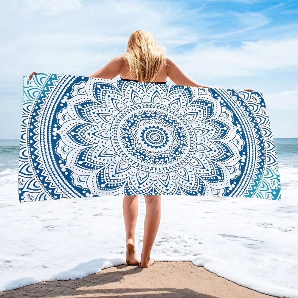 70x140Business Trip Travel Toiletries Lightweight Bath Towel Fitness Swim Absorb Water Beach Towel Outdoor Camping Beach Blanket
