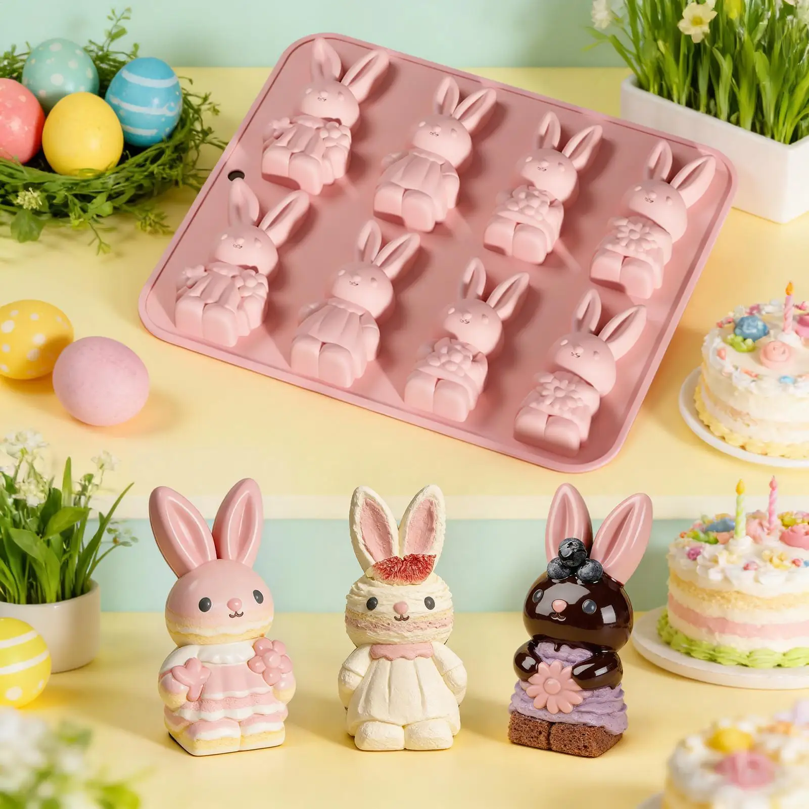 창의적인 부활절 토끼 실리콘 케이크 몰드, 간편하게 분 - Bunny Cake Mold 리뷰 및 가격