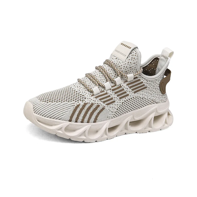 

Европейская мужская обувь, летняя дышащая повседневная спортивная обувь с сеткой, студенческие летающие тканые кроссовки на толстой подошве большого размера Traf