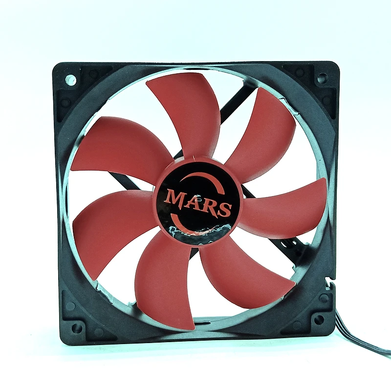 Ventilador com caixa de PC de 120 mm 12 V, 1000 RPM, conector de 3 pinos e 4D, 120 x 120 x 25 mm para resfriamento e ventilação de computador