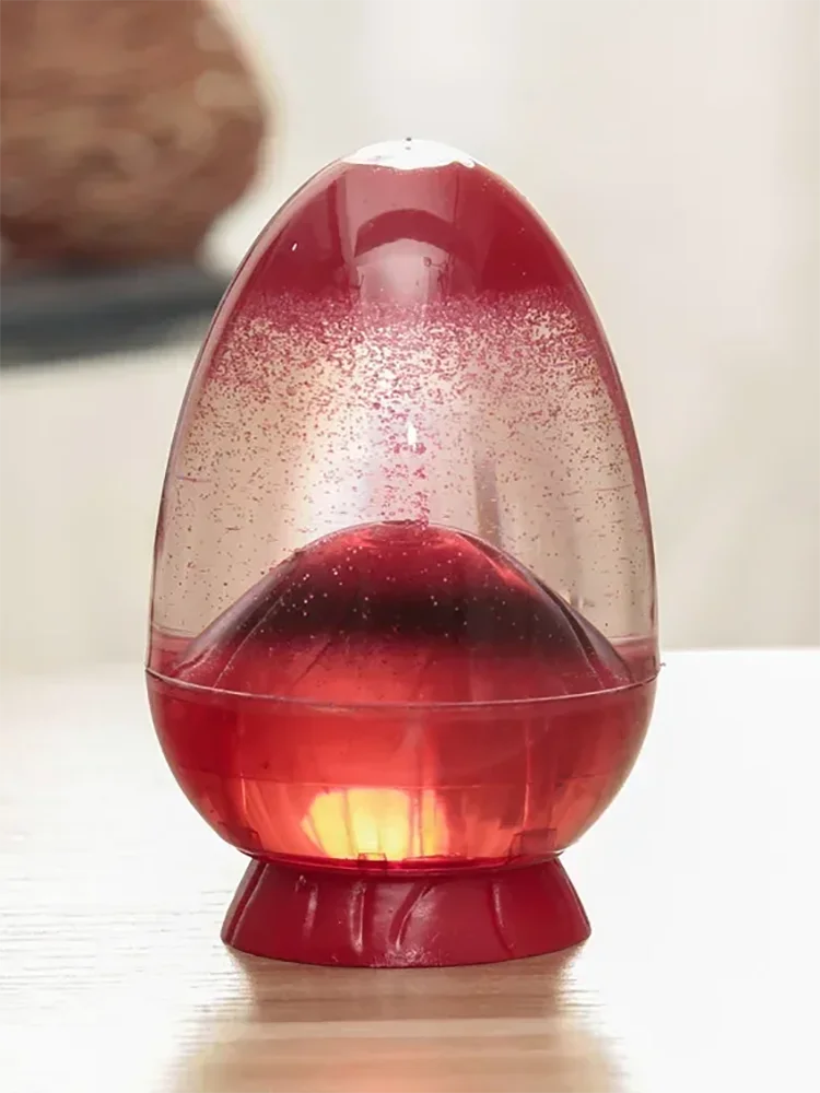 Bewegung Flüssige Sanduhr Kreative Vulkan Öl Sanduhr Wohnkultur Handwerk Glas Ornamente Sanduhr Weihnachten Valentinstag Geschenke – Detail 6