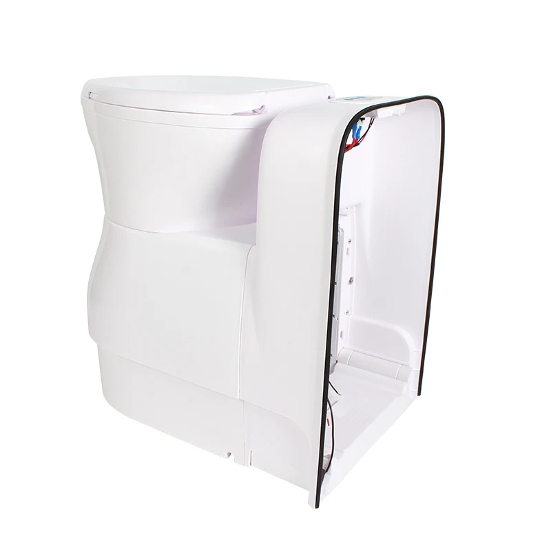 مرحاض RV أبيض متكامل من البلاستيك للتخييم صندوق محمول