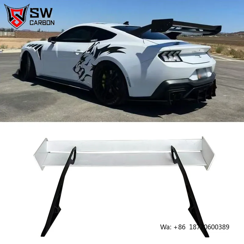 

Carbon Fiber GT-D Style GT Rear Wing for Ford Mustang 2015-2024 Rear Trunk High Wing Swan Neck Spoiler Car Bodykit