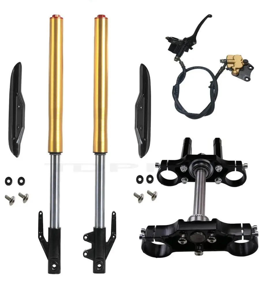 

630mm 45/48mm 25" Front Forks Shock 12mm Axle w/Hydraulic Brake Assembly For Pit Dirt Bike Mini Trail 70CC 110CC 125CC