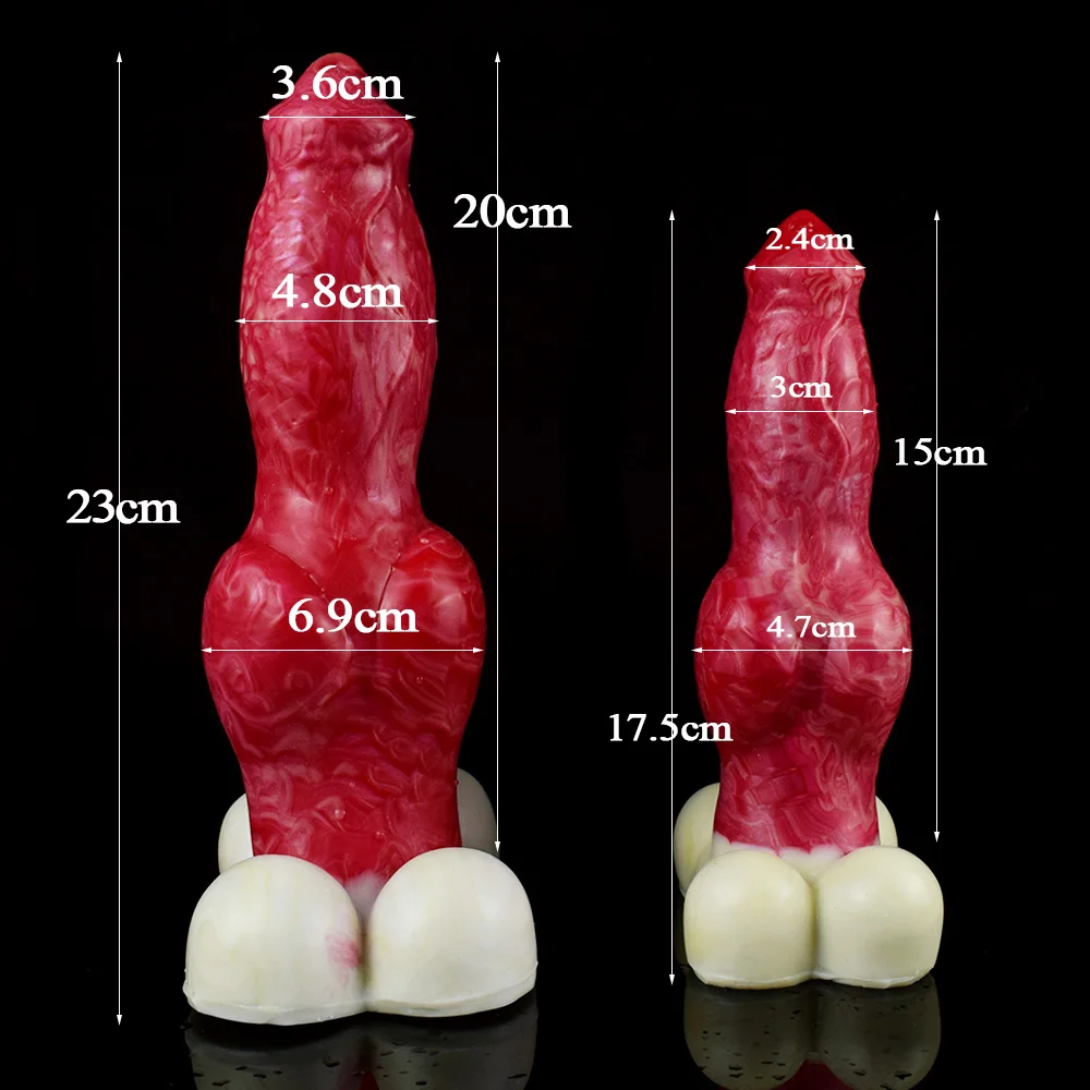 LEZEE Small Silicone Anal Dildo Animal Wolf Fantasy Knot Penis Sexy Toys For Male Female Masturbation Soft Clitoris Sex Products