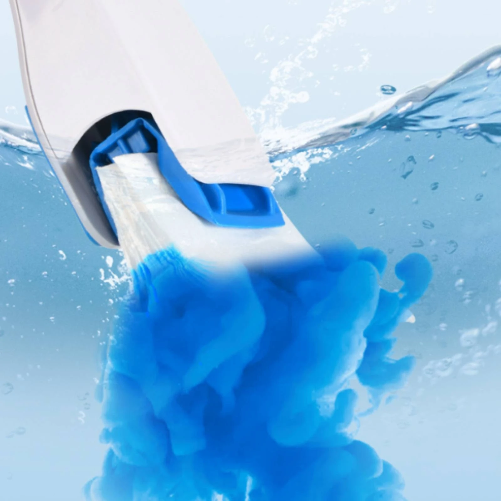 Image 5: Brosse de toilette jetable avec support, système de nettoyage de toilettes remplaçable avec têtes de rechange, nettoyant compact et peu encombrant