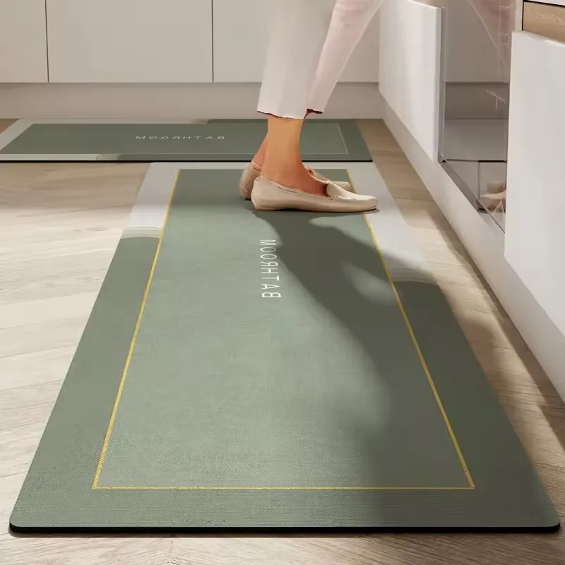 

Kitchen Floor Mat Absorbent Non-slip Carpet Diatom Mud Long Foot Mats Minimalist Style Home Decoration Rug for Bathroom