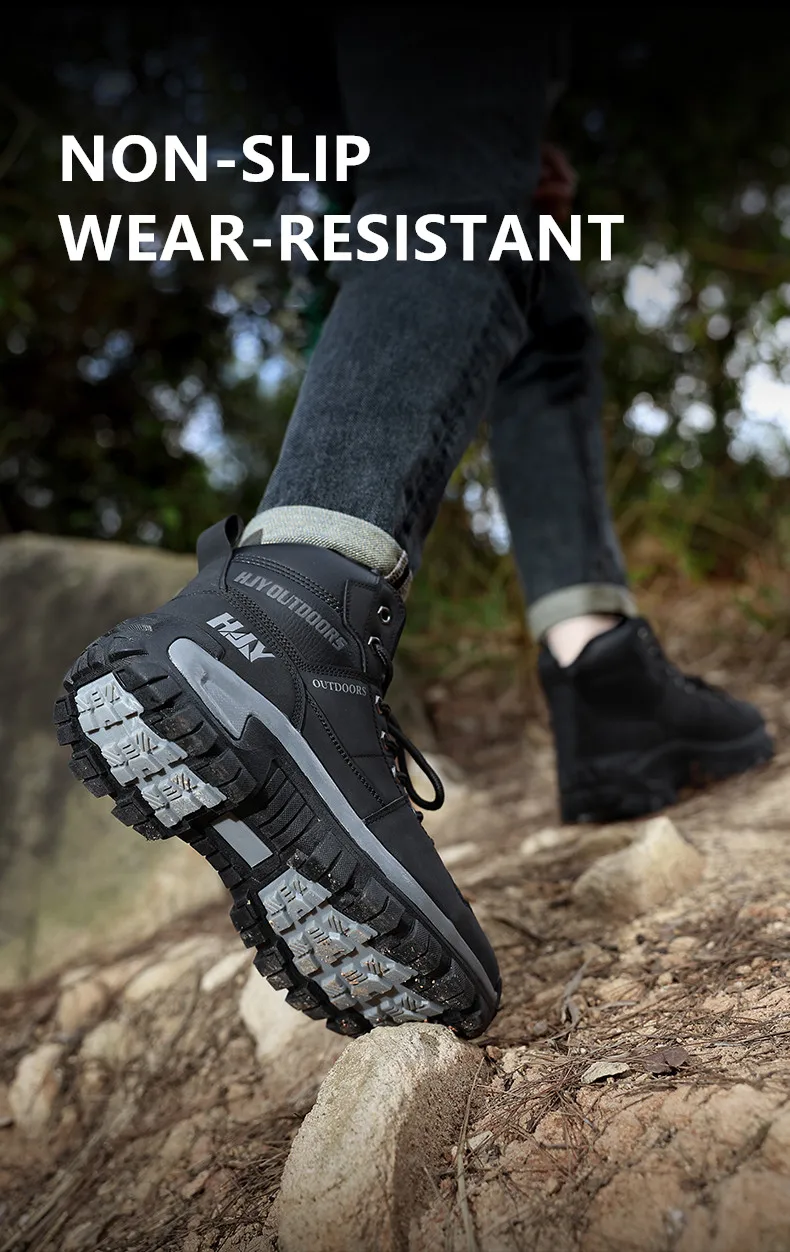 High-Top-Lederstiefel für Herren, atmungsaktive Desert Combat Boots, rutschfeste Outdoor-Wanderstiefel für Herren, Motorradstiefel, Arbeitsstiefeletten – Detail 3