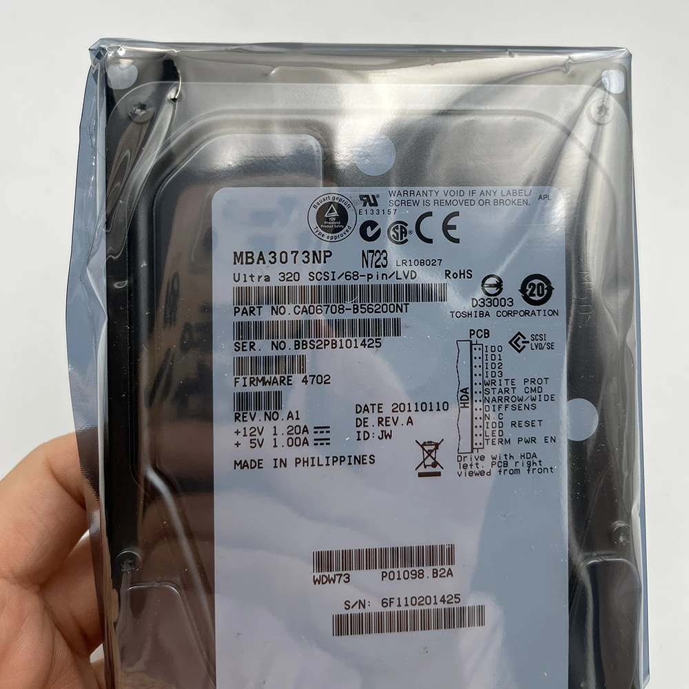 UNTUK Fujitsu 73 73GB 68PIN 15K U320 3.5 "SCSI peralatan medis industri Hard Disk HDD