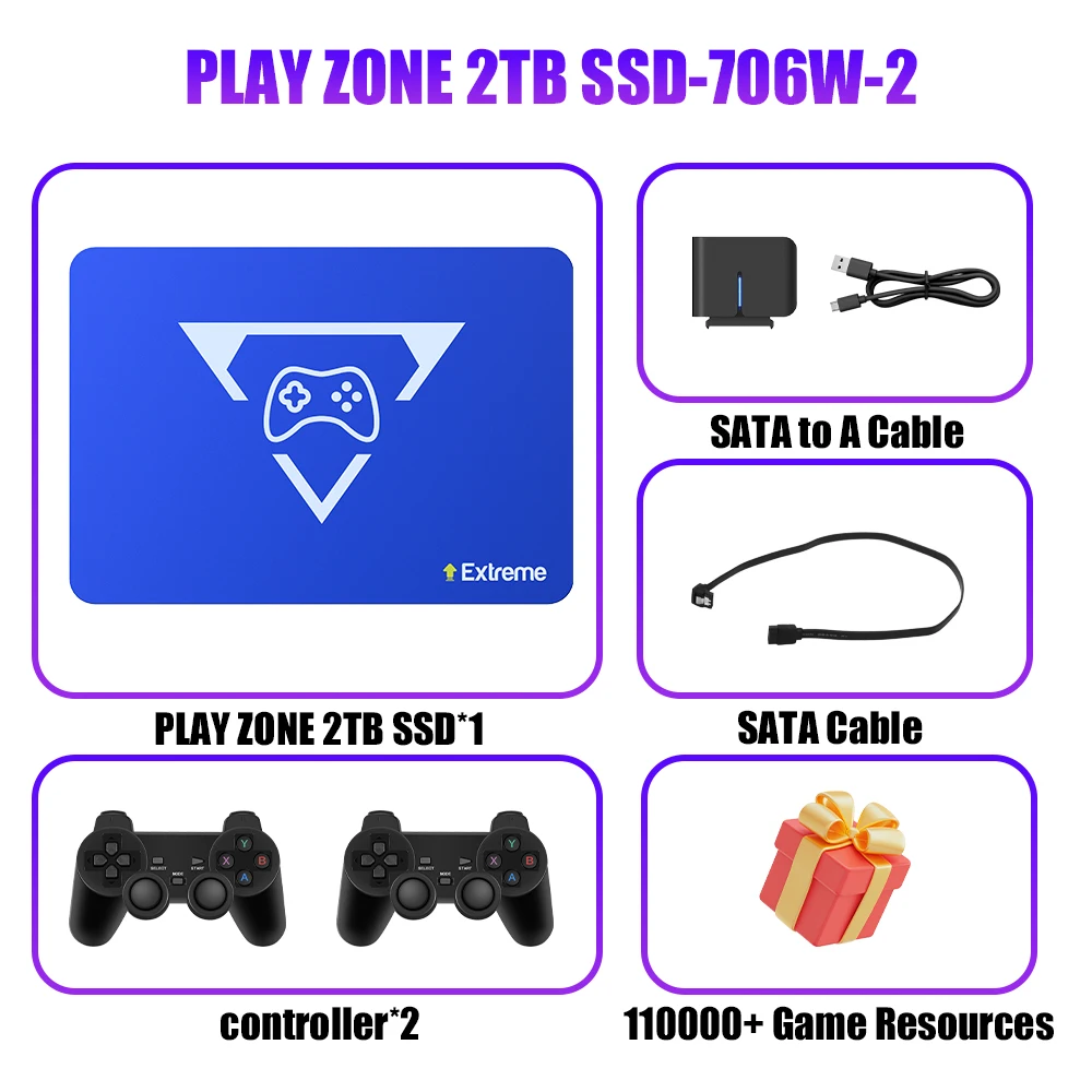 その他 PLAYZONE SSD 2TB Play Zone 2TB Gaming SSD Game Console with 20000+Game &80+Emulator