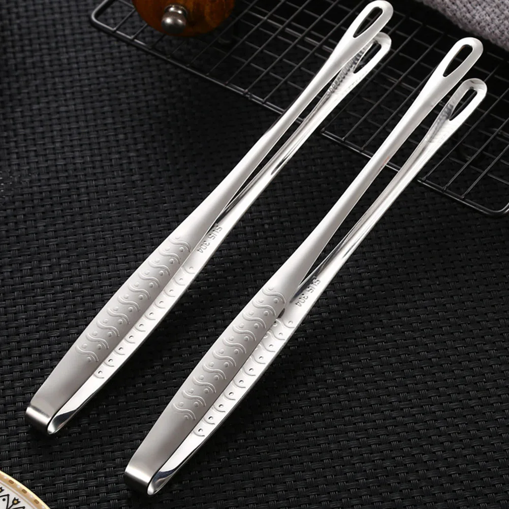 

Stainless Steel Kitchen Tong Barbecue Food Clip Anti-Slip Heat-Resistant Bread Egg Clamp Buffet Serving Clamp Cooking