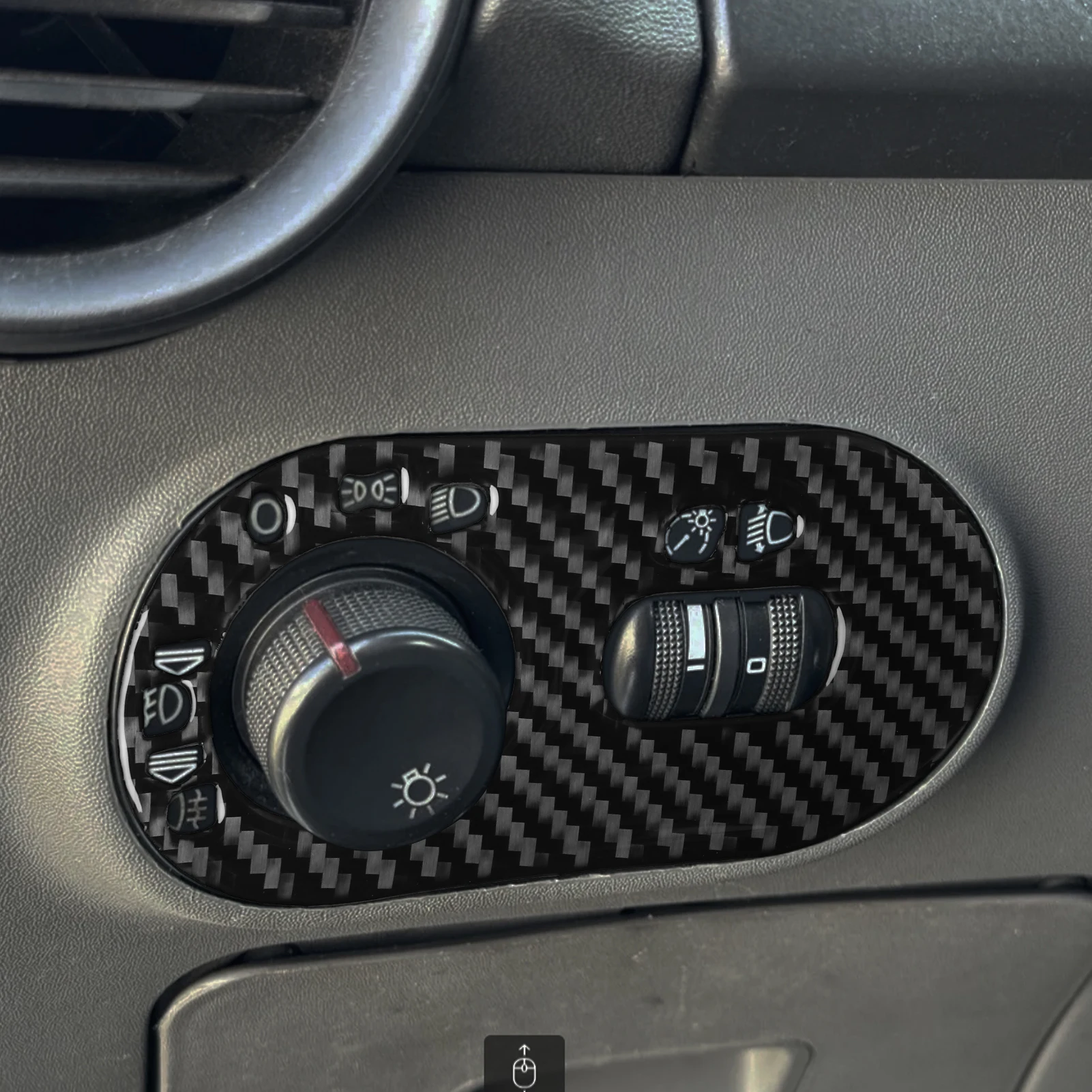 Real Soft Carbon Fiber Sticker For Seat Ibiza 6l 2003 2004 2005 2006 2007 2008 LHD Car Headlight Switch Frame Panel Accessories
