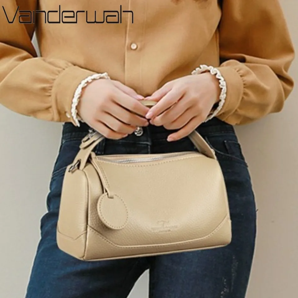 

Elegant Women's Handbag Unique Handle Design Soft Leather Women Shoulder Crossbody Bags for Women Luxury Handbags Women Bags