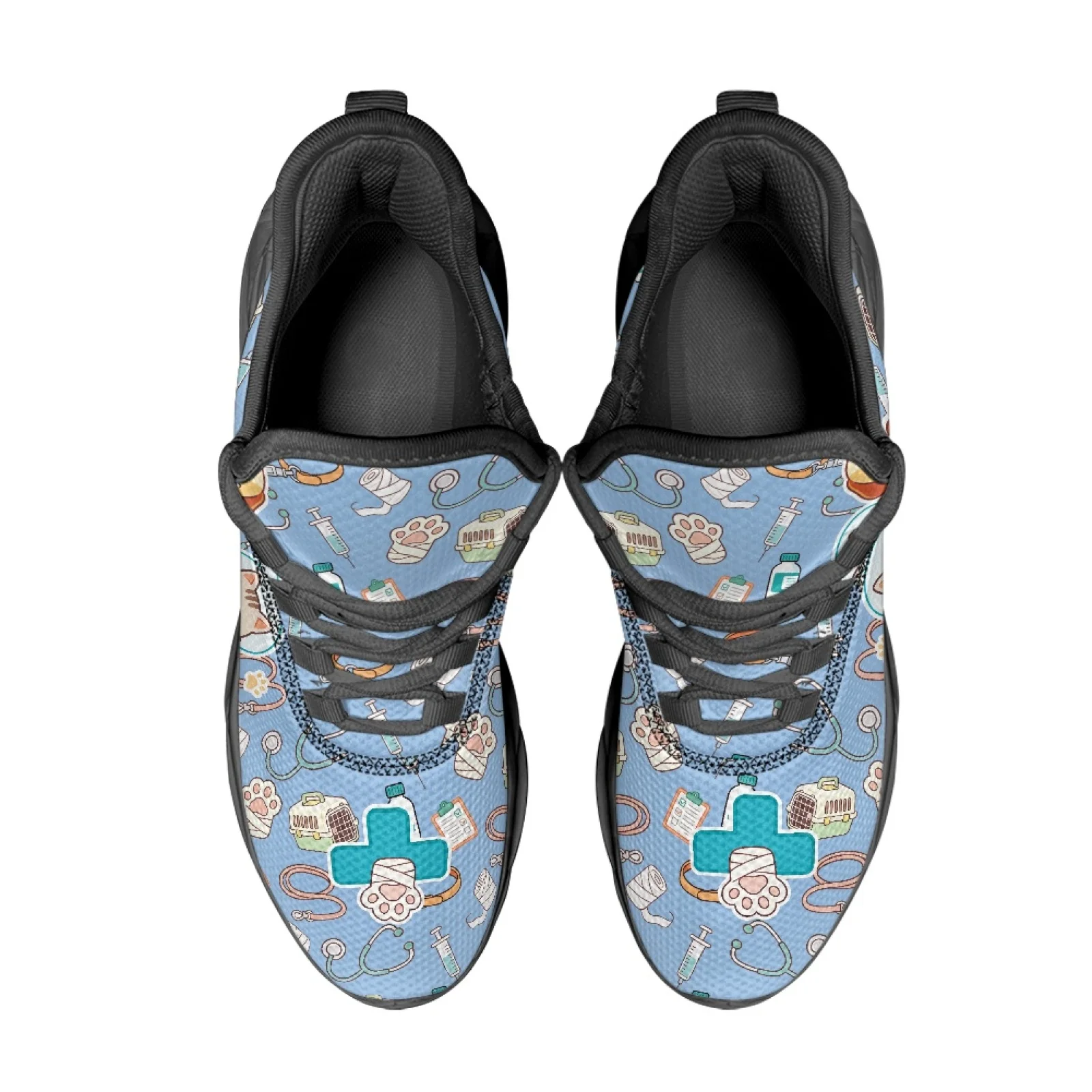 PENSTROLL Medical Pattern Men's Sneakers Mesh & EVA Men's Running Shoes Breathable Athletic Sneakers for Mens