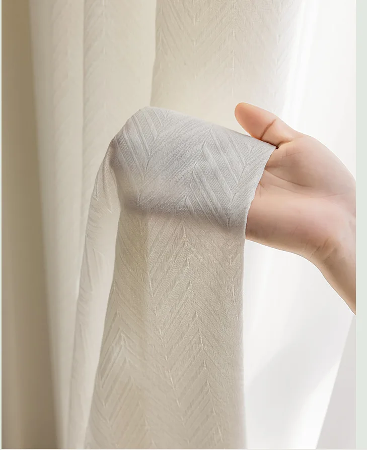 Neue Vorhänge für Wohnzimmer Esszimmer Schlafzimmer Frische Nordic Einfache Reis Weiß Baumwolle Leinen Fenster Vorhang Zimmer Dekor Vorhänge – Detail 6