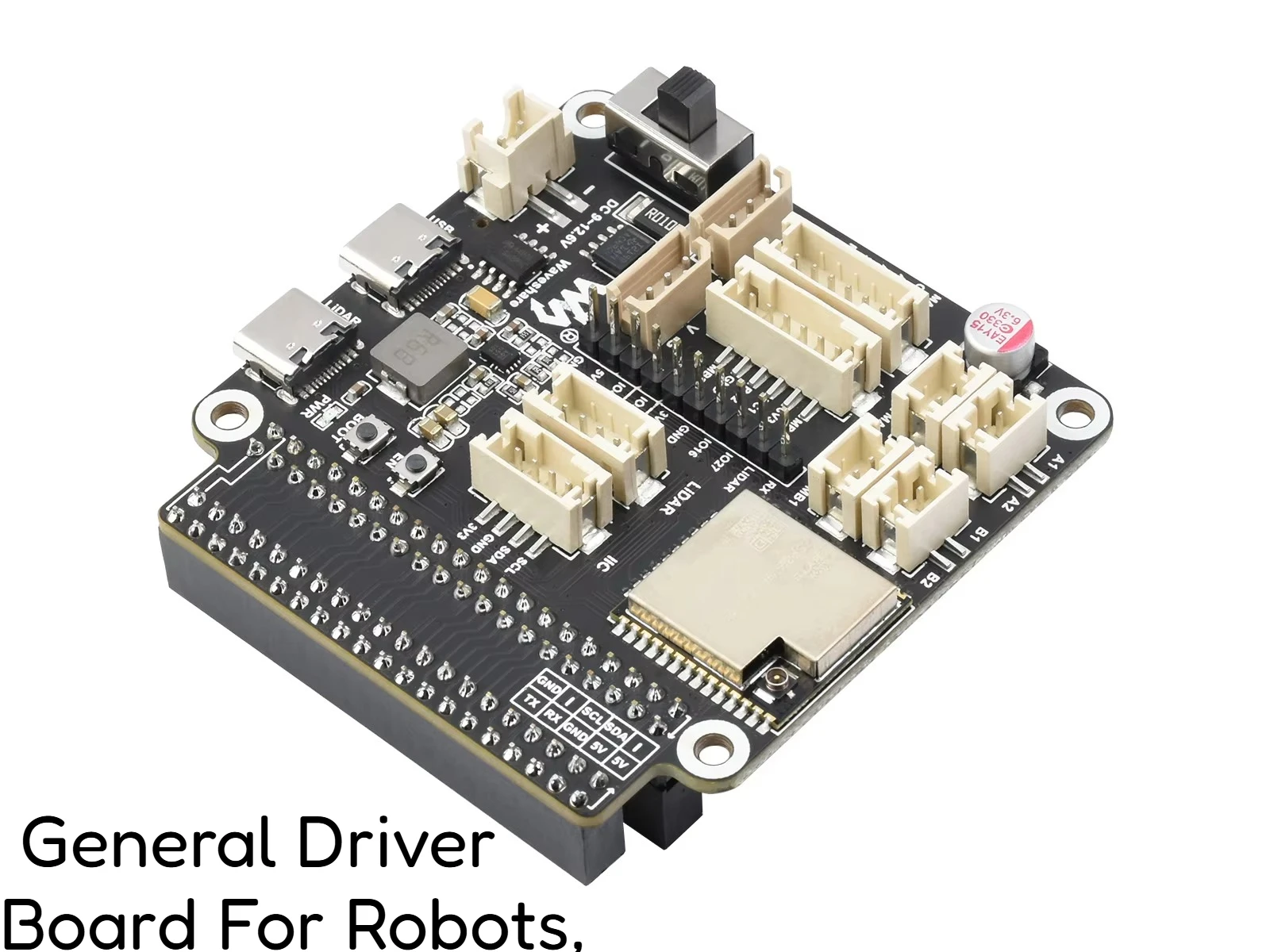 Waveshare General Driver Board For Robots, Based On ESP32, Multi-Functional, Supports WIFI, Bluetooth And ESP-NOW Communications