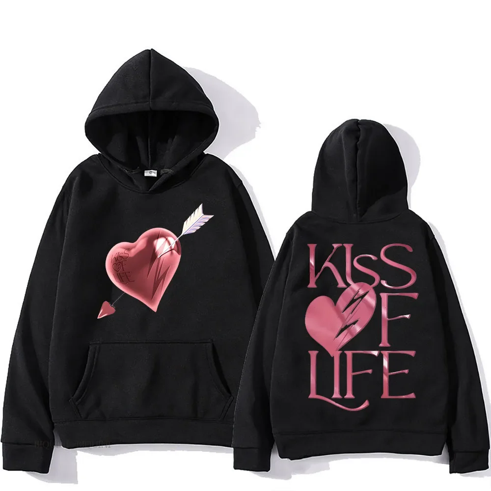 KPOP KISS OF LIFE Midas Touch Album Oversized Women/Men Hoodie Sweatshirt Streetwear Hip Hop Pullover Hooded Jacket Outerwear