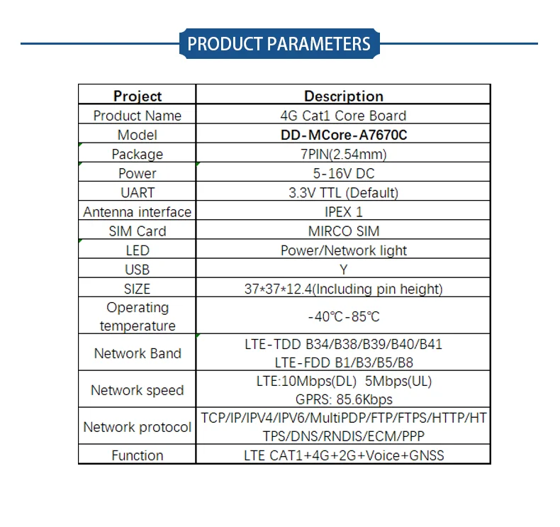 SIMCOM A7670C core board A7670C-LASE A7670C-FASE A7670C-LNNV A7670C-LNNY A7670C-MNNV Development Board LTE CAT1