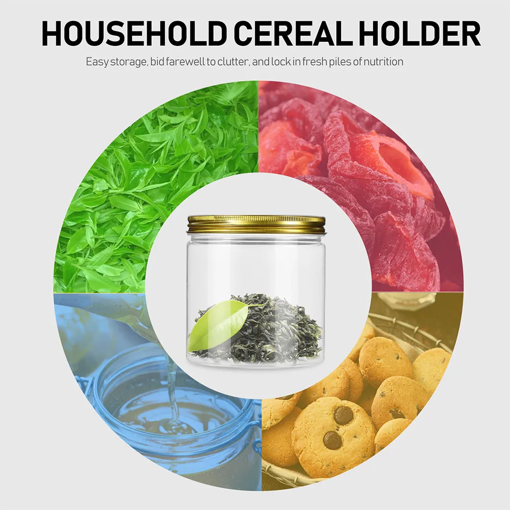 

10Pcs Airtight Plastic Storage Jars 690Ml Wide Mouth Kitchen Spice Containers for Dry Food Tea Seasonings Craft Supplies