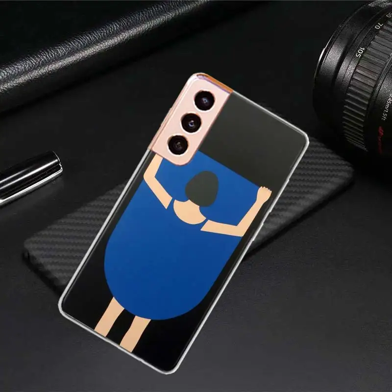 Abstract David Shrigley Cartoon Phone Case For Samsung Note 20 Ultra 10 Lite 9 8 Galaxy A9 A8 A7 A6 J8 J6 J4 Plus A90 5G A80 A81