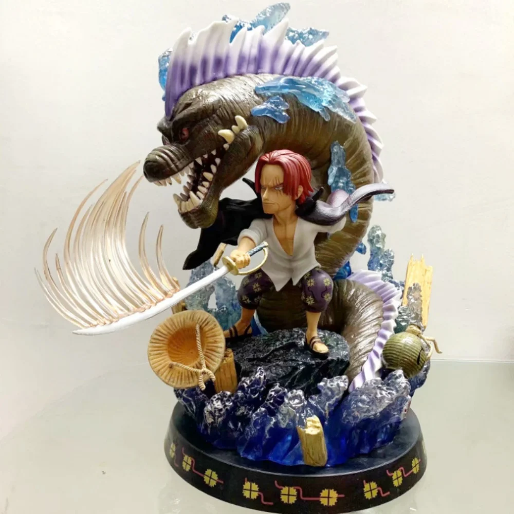 

Anime One Piece Akakami No Shankusu GK PVC Action Figure Collectible Model Doll Toy 35CM