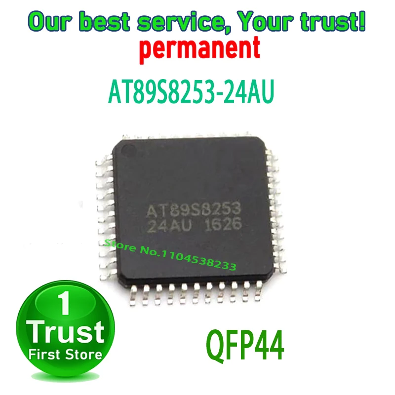 AT89S8253-24AU 5PCS~10PCS/LOT  AT89S8253 AT89S8253-24 QFP-44 100% original authentic