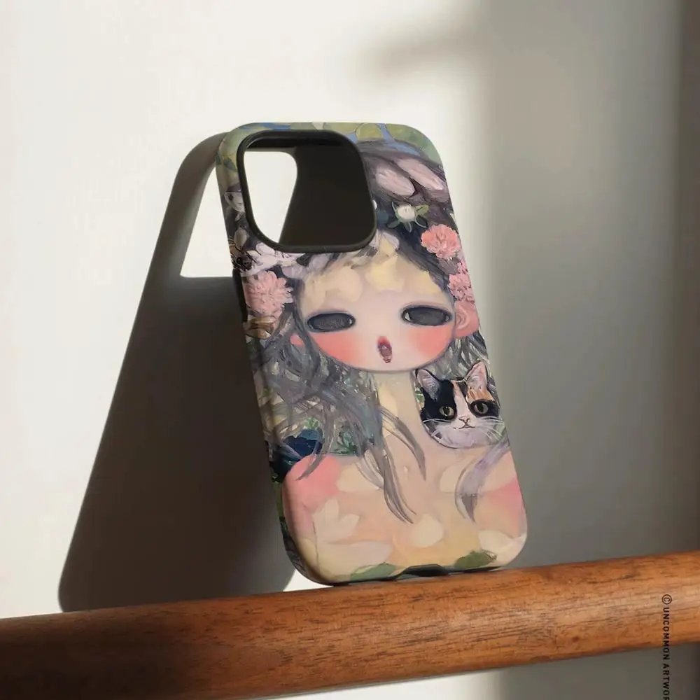 حافظة هاتف A-Aya Takano Art لهاتف آيفون 17 16 15 14 13 12 Pro Max Plus لامعة عالية الدقة بطبقة مزدوجة غلاف صلب سائل