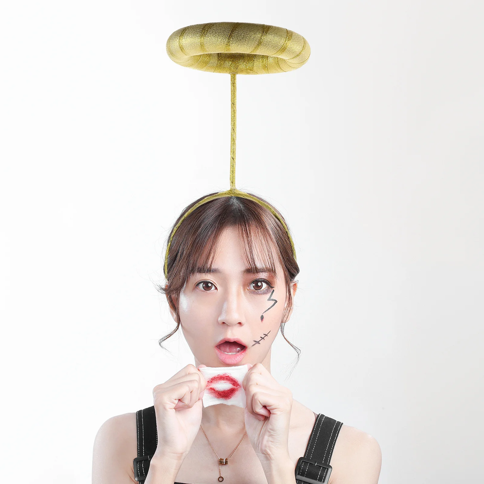 

Angel for Christmas Party Cosplay Costume Accessory Sparkling Hair Hoop Cupid Festival Outfit Decor