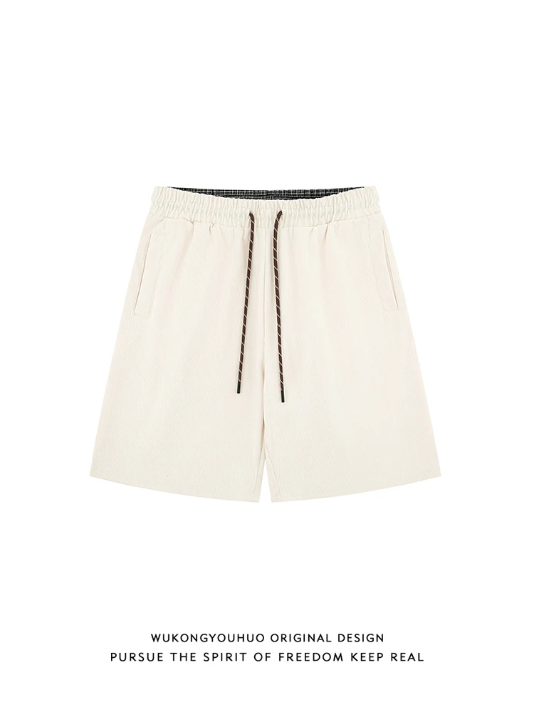 

Casual Dstring Elastic Sports orts Men's Summer Loose Versatile Retro Color Five-Point Pants Youth Active Sle