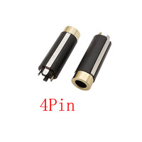 10/5Pcs 4 Pole 3.5mm Jack Female Stereo Audio Headphone Adapter TRRS Plug 3.5mm Socket 4 Pin Audio Soldering DIY Mini Connector