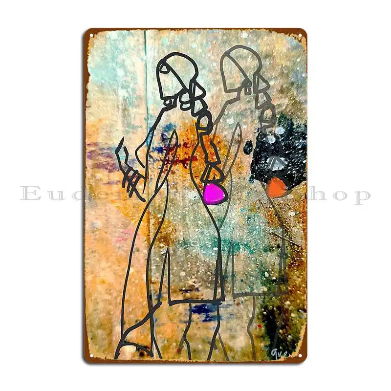 Punjabi Girls Abstract Metal Plaque Poster Printing Personalized Club Create Custom Tin Sign Poster