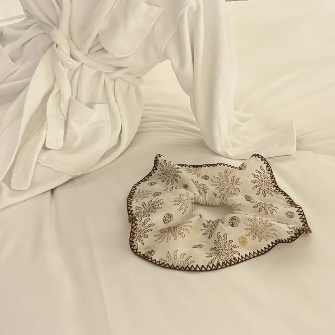 Große Overlock-Haargummis, 30 cm, Ramie-Ozean-Stil, Retro-Sonnenblumen-Haargummis, Strandurlaub, vielseitiger modischer Haarschmuck