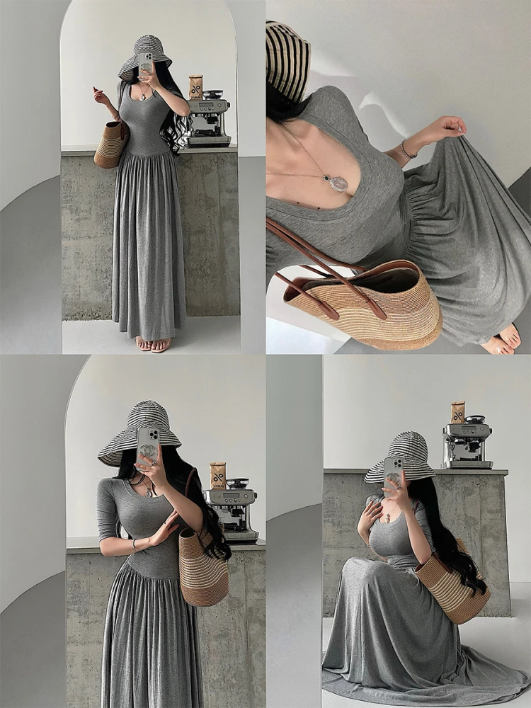 

Young Girl Day Pure Desire Ballet Sle Slim Fit Waist Cinching Pleated Hem ort Sve Floor Length Dr U Ne Long Sve