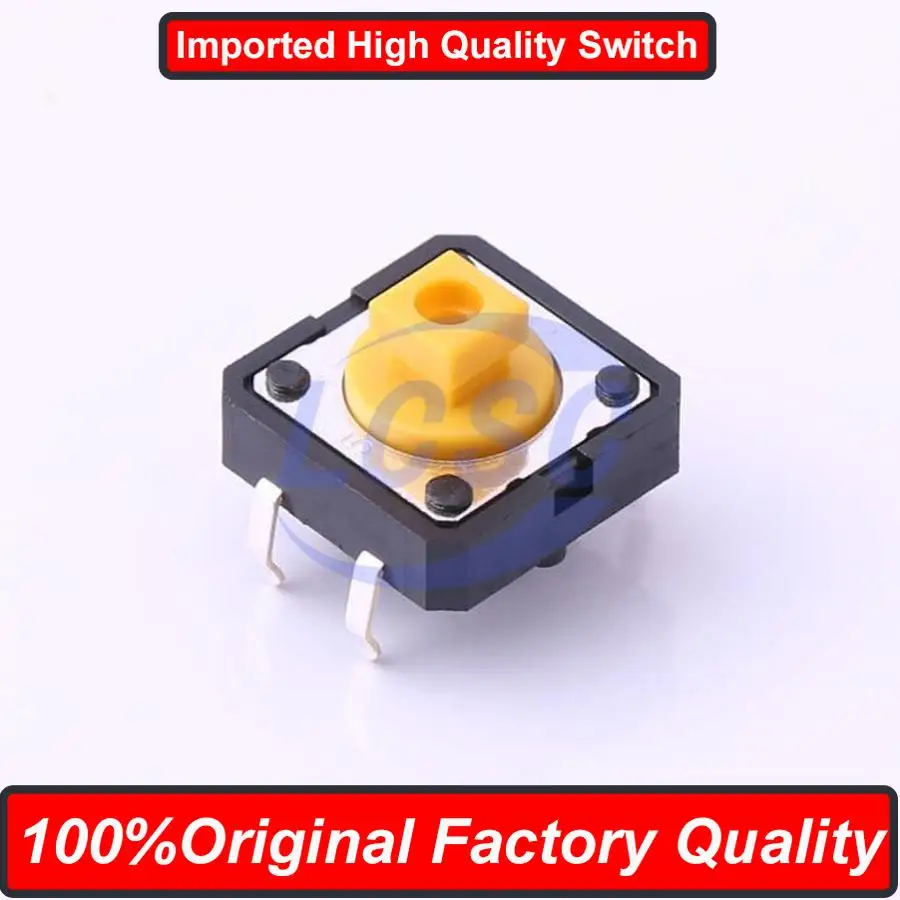 50pieces Original Factory Japan Switch B3F-4055 Tactile Switch 12x12x7.3mm DIP-4P Rectangular Button 24V 50mA SPST-NO