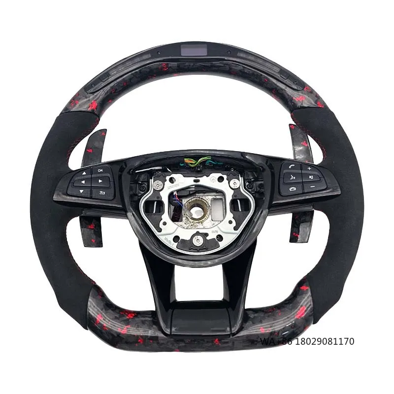 

Wholesale Direct Sales Alcantara Forged Carbon Fiber Wheel for Mercedes Benz E320 E260 W205 C63 W213 W212 Car Steering Wheel