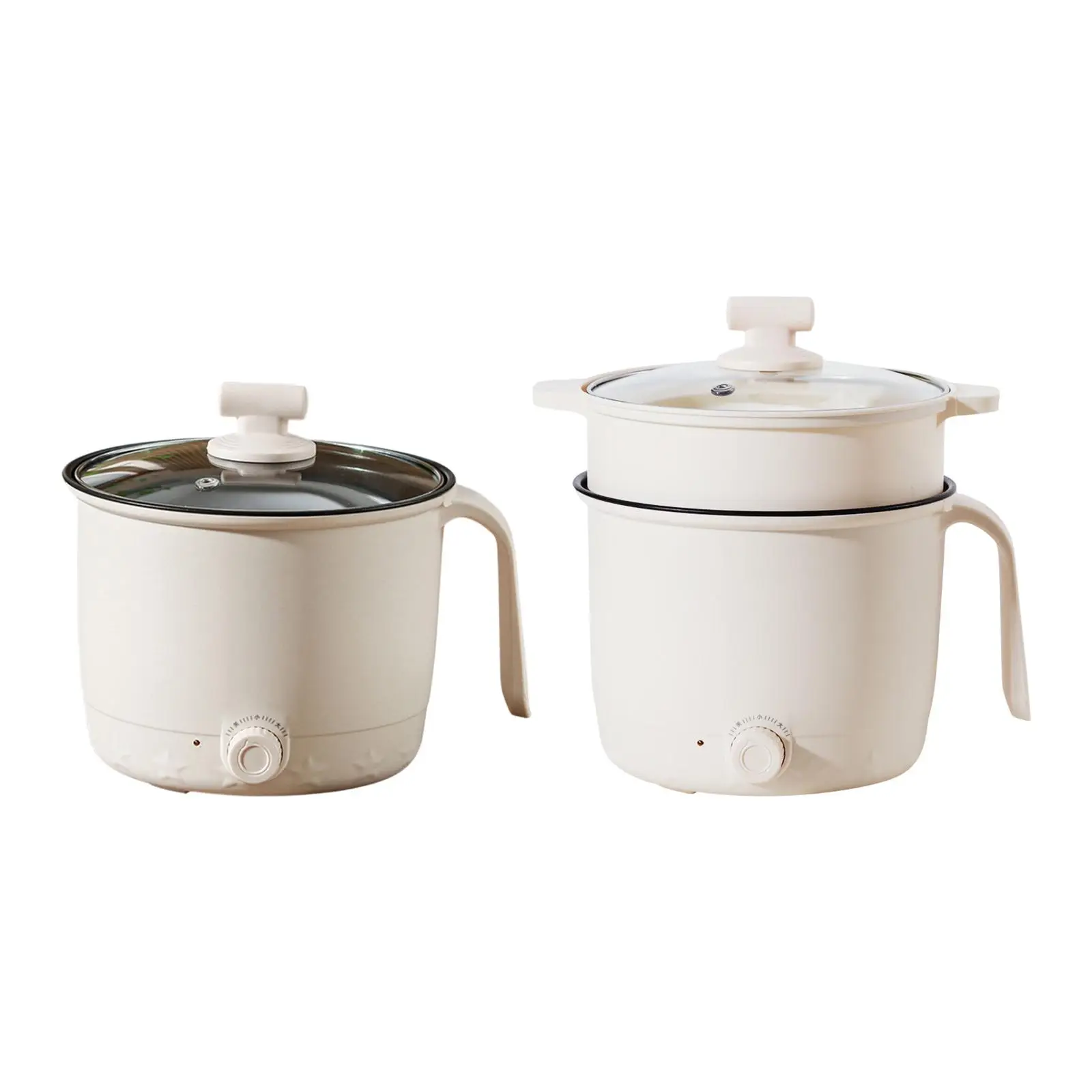 Мини-горячая кастрюля с антипригарным покрытием и ручкой, 2-ступенчатая электрическая сковорода для жарки суп-стейка