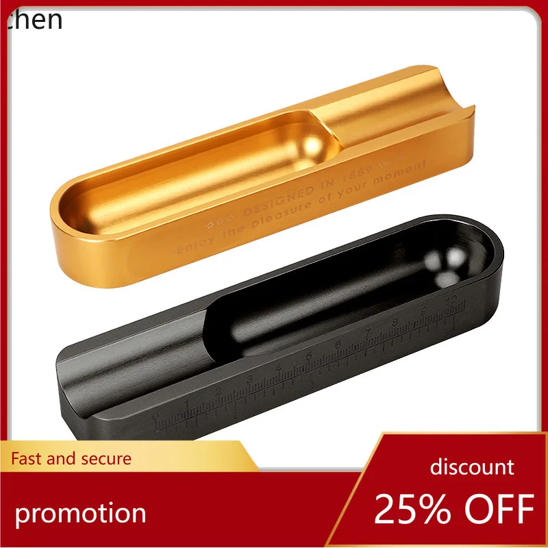

ZML metal aluminum cigar ashtray with brushed surface finish, high-end, convenient, personalized, compact, single-piece design