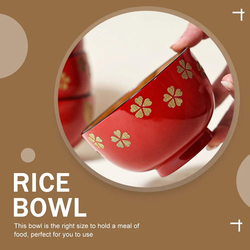

Wood Set Acacia Wood Rice Bowl For Home Restaurant Use Kitchen Gadget Food Storage Holder Japanese Style Soup Bowl