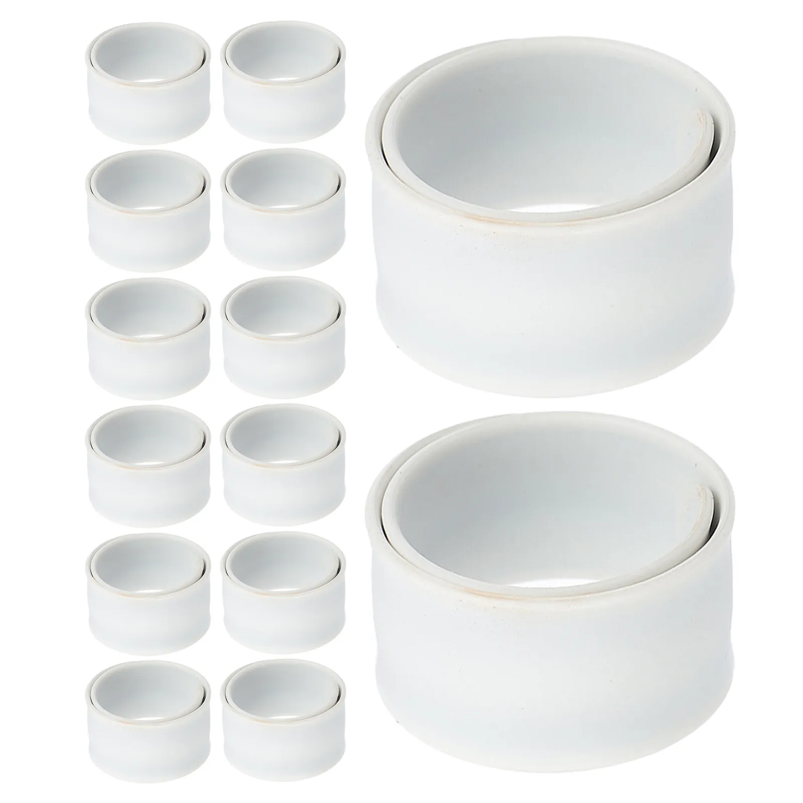 

20 шт. детских белых силиконовых браслетов-слэпов, заготовки для рисования, школьных мероприятий, сувениров, Хэллоуина, Рождества, поделок