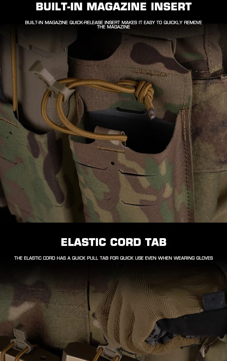 Ferro Style FCPC V5 Plattenträger Taktische Weste Jagd Körperschutz MOLLE Airsoft Training Triple Magazine Pouch Kampfausrüstung – Detail 10
