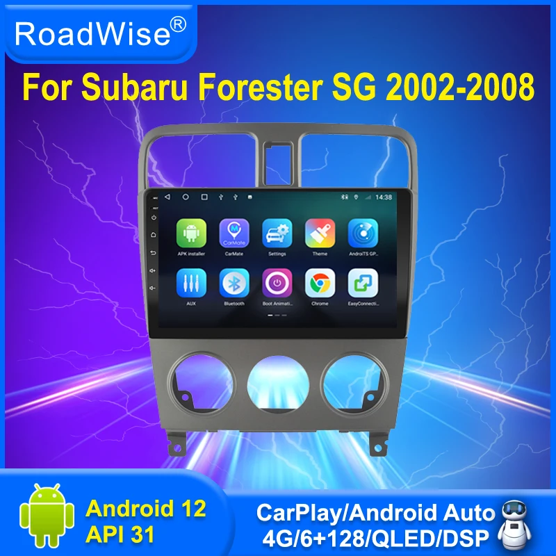 8+256 Android 12 Car Radio Multimedia Carplay For Subaru Forester SG 2002 - 2008 4G Wifi Audio GPS IPS DVD 2Din Autoradio Dtereo