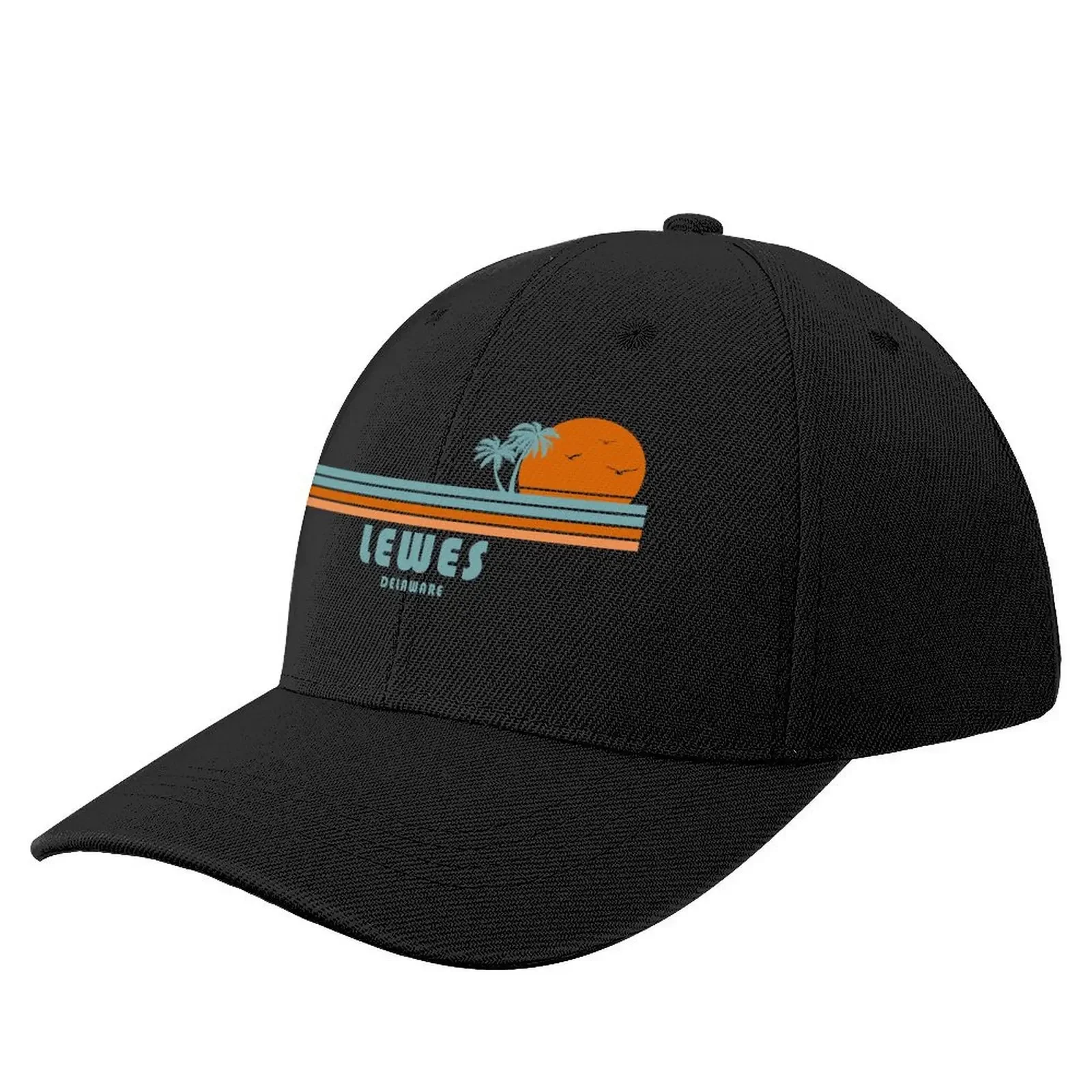 Lewes Delaware Sun Palm Trees Baseball Cap Golf Hat |-F-| party Hat Girl'S Hats Men's
