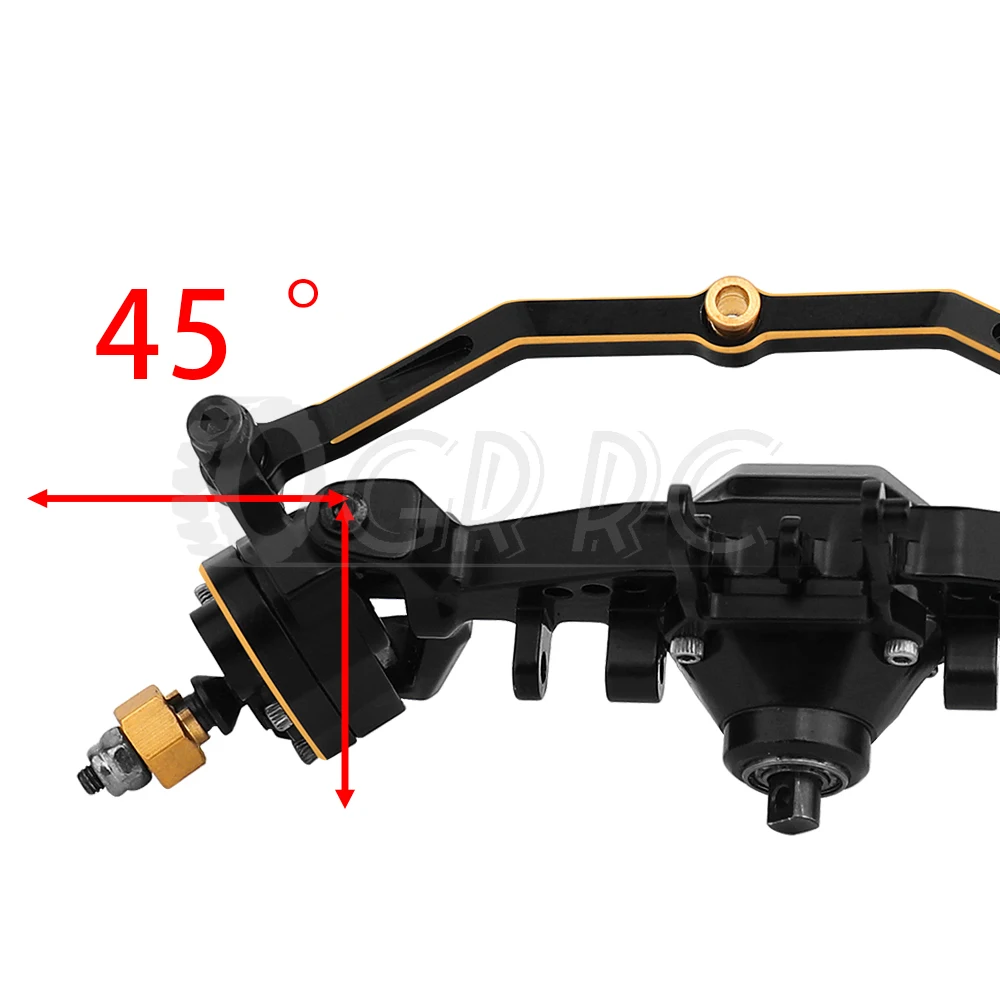 Mosiężne czarna powłoka kompletne przednie tylne osie portalowe ze stalowymi zębatkami do TRX4-M części zamienne metalowych 1/18 gąsienica RC TRX4M