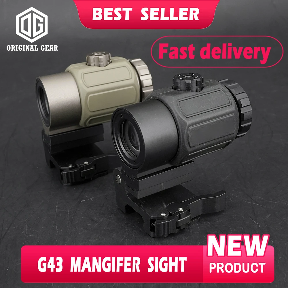 

Original Gear G43 Magnifie Scope Sight Tactical Hunting Perfect Replica Apply Red Dot 558 Mil Spec Airsoft Sniper Rifle QD Mount