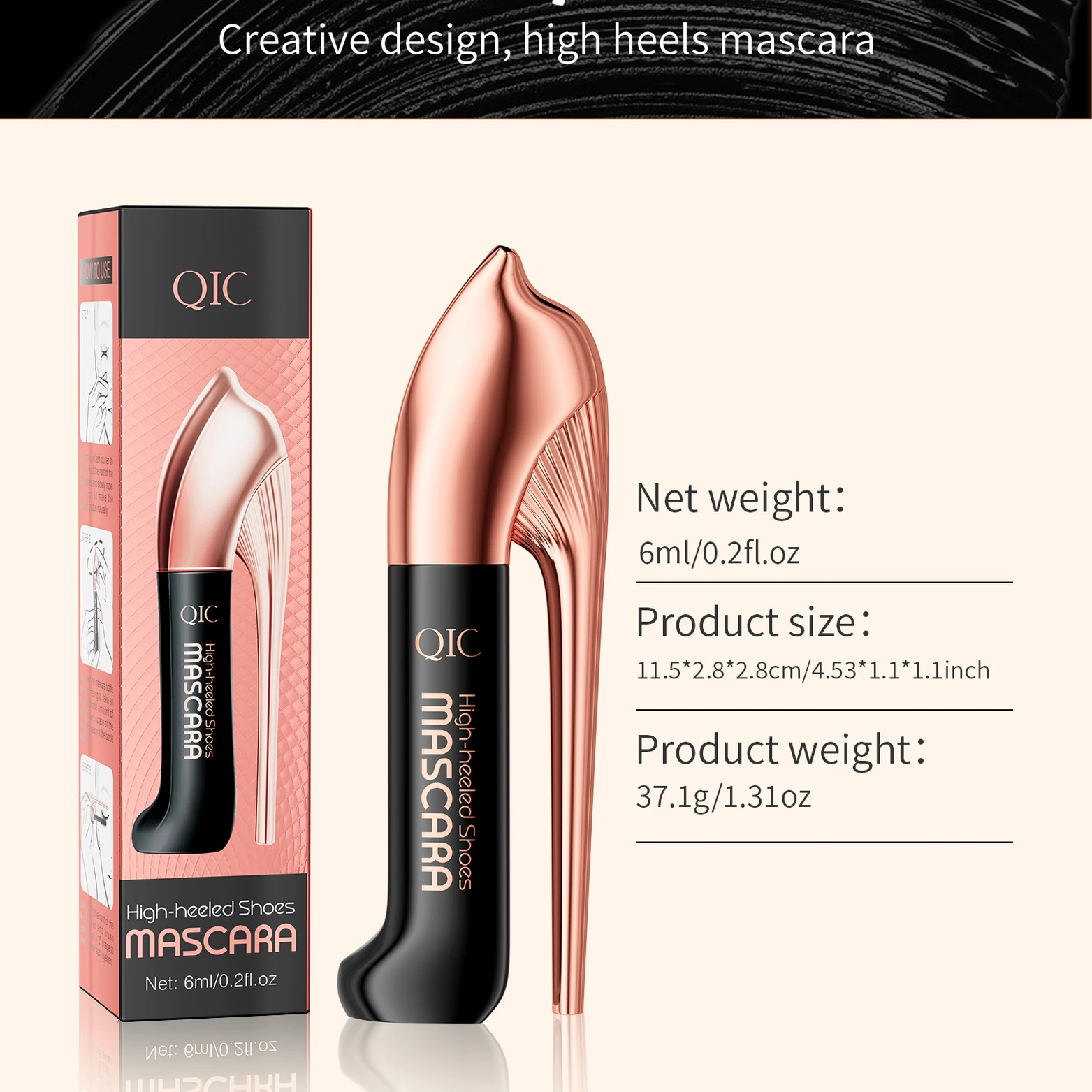 3 Stuks Hoge Hakken Zwarte Mascara Wimpers Krul Langdurige Waterdicht Zweetbestendig & Niet Gemakkelijk Uitstrijkjes Wimper Styling crème