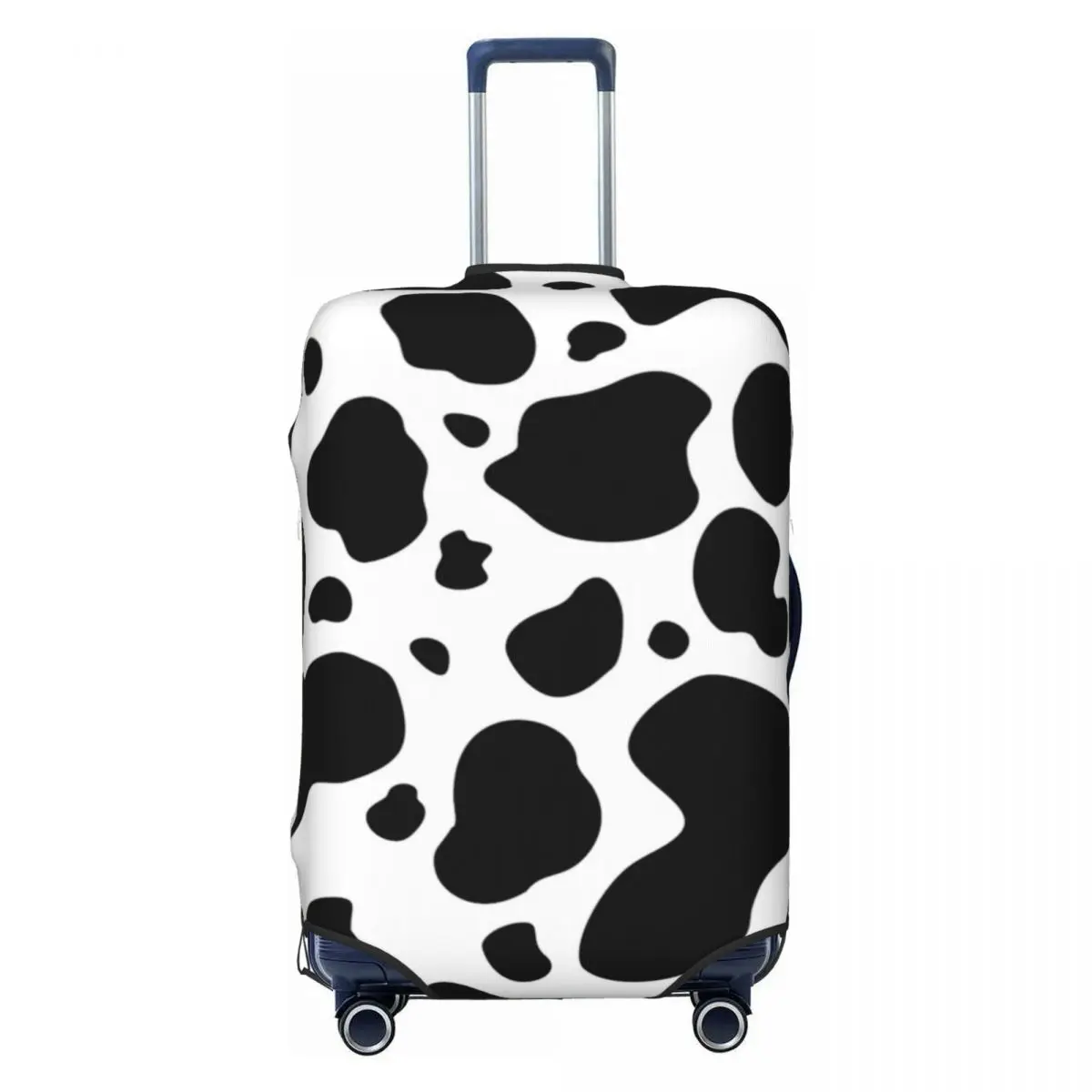 Black And White Cow Print Suitcase Cover Vacation Cow Spots Pattern Fun Luggage Case Travel Protector